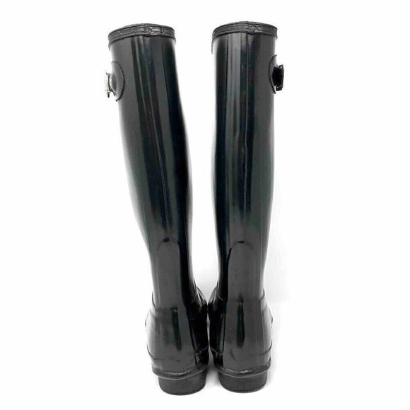 Hunter Originals Gloss Tall Rain Boots Black 5 - Picture 5 of 10